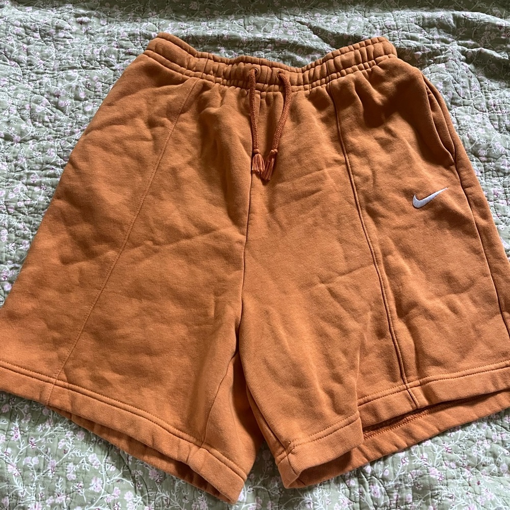 Orange women’s Nike high waisted shorts